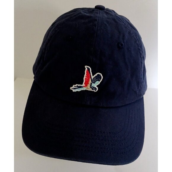 Herschel Unisex Cap Adjustable Baseball Hat Dark Blue Adult Bird Logo RARE - Picture 5 of 10